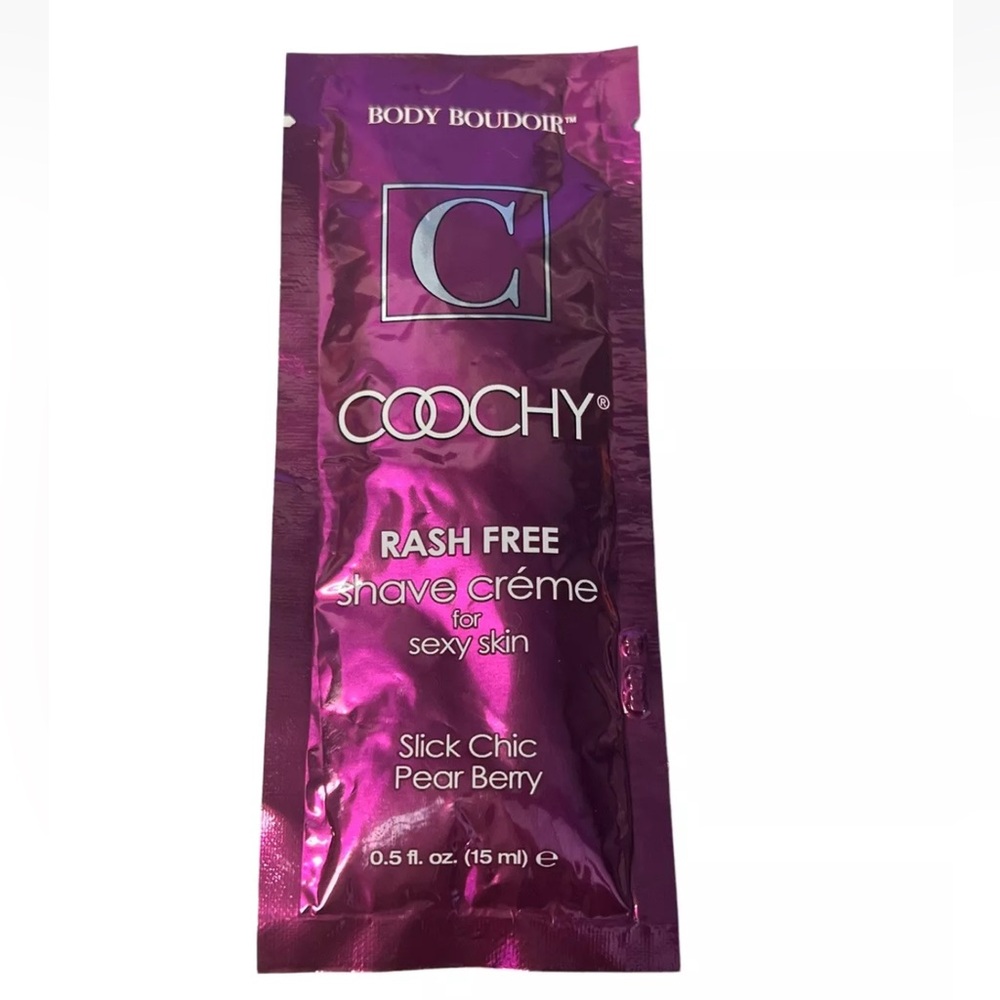 Coochy Shave Cream 0.5oz Pear Berry Body Boudoir Rash Free Hair Skin Moisturizer